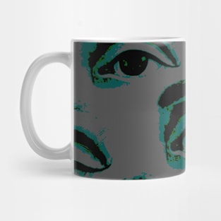 Gray Retro Eyeballs Mug